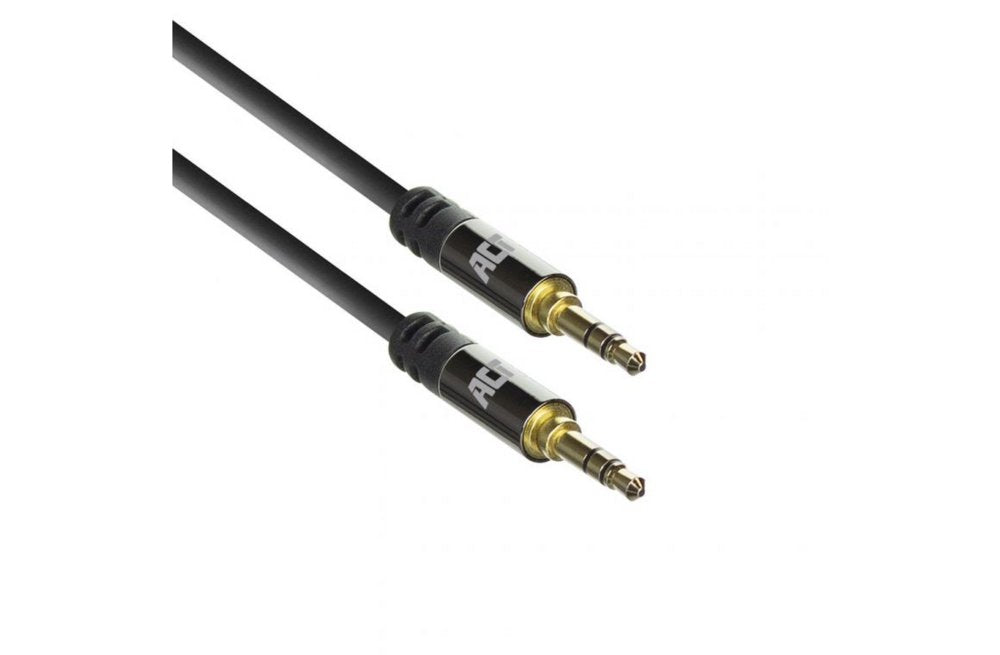 ACT AC3610 | 3.5mm Audiokabel | 1,5 Meter | Stereo Jack naar Jack | Zwart - Matmuis - Matmuis